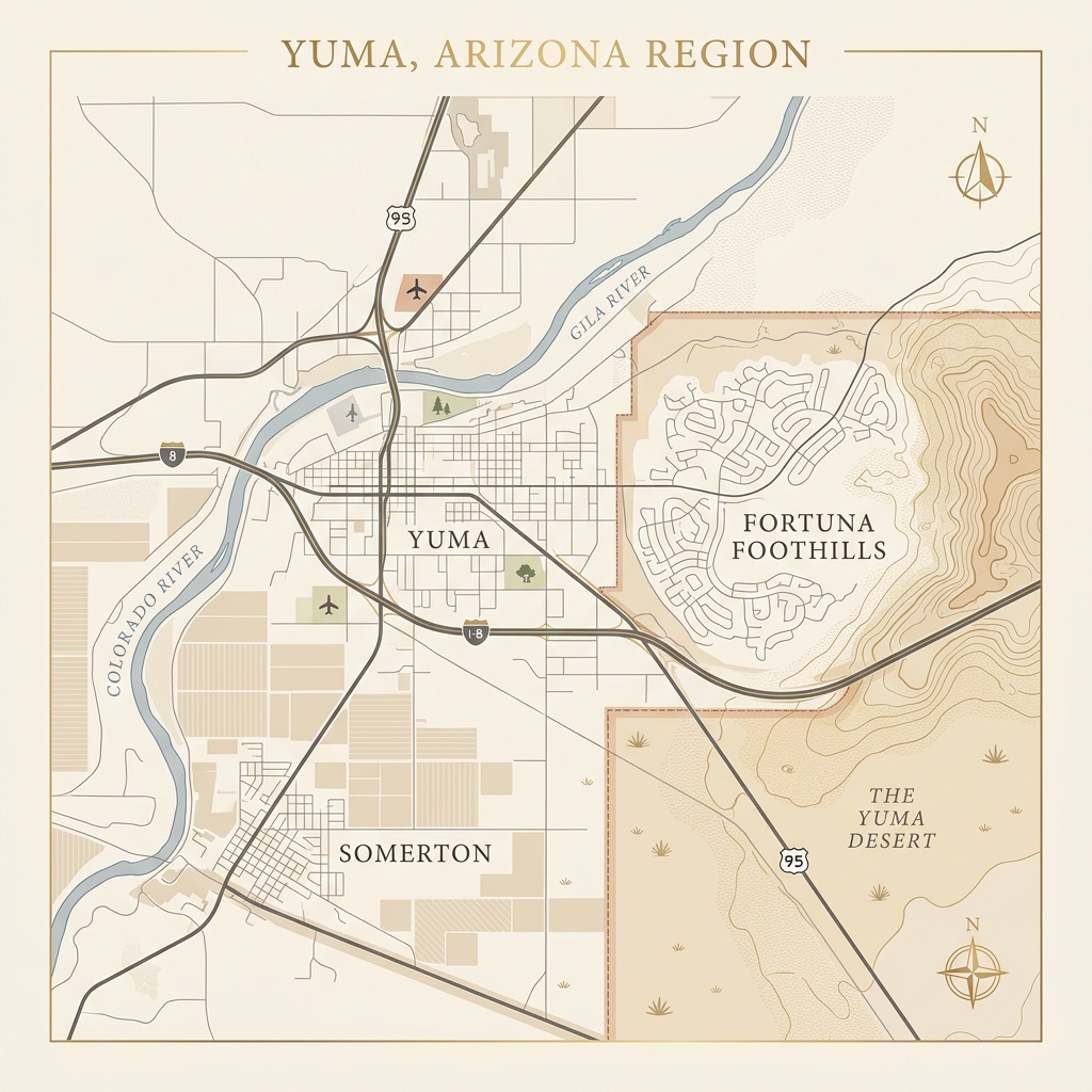 Map of Yuma County service area